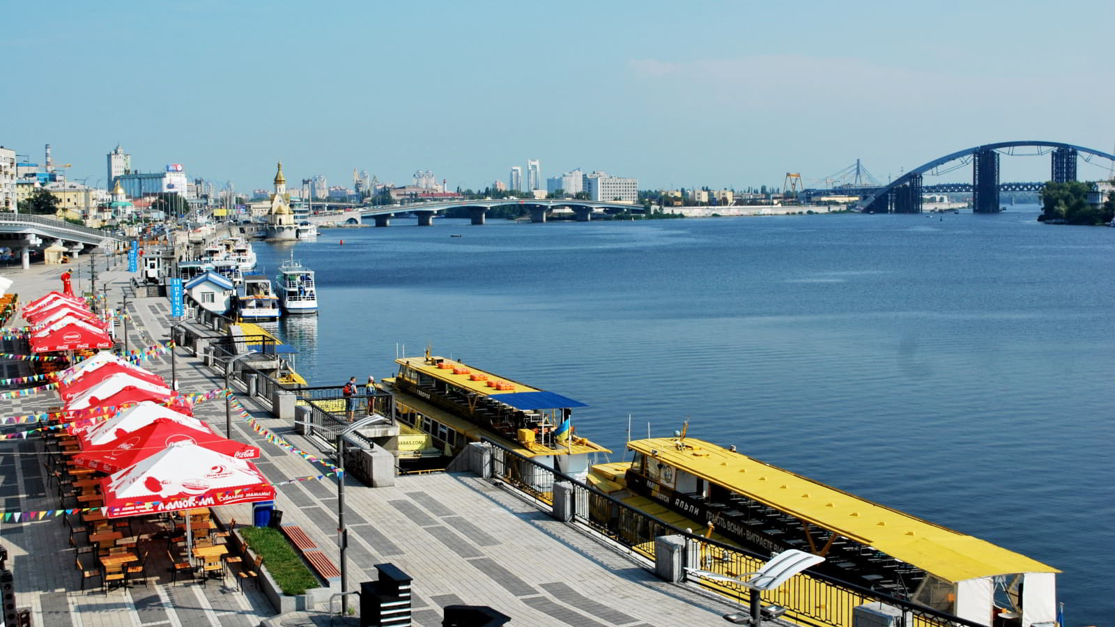 Території та причали Київського річкового порту